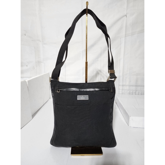 Gucci Black Denim Crossbody/Messenger Bag Black - Picture 1 of 15